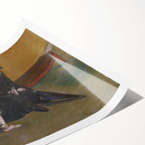 Extra large wall art featuring line art flowers on a rolled print, using muted earth tones.