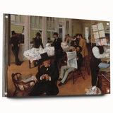 Side view of an Edgar Degas-inspired acrylic glass painting featuring dancers, in muted pastel tones.