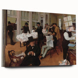 Side view of an Edgar Degas-inspired large abstract acrylic print in soft pastel shades.