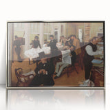 Mid-century modernist Edgar Degas ballet dancers in muted pastels on framed acrylic, suitable for nursery wall art.