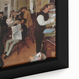 Extra large framed canvas featuring a close-up of Edgar Degas' impressionistic painting with textured brushstrokes in…
