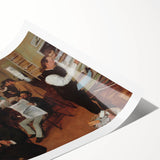 Extra large wall art featuring line art flowers in black on white, rolled canvas, suitable for large living room decor.