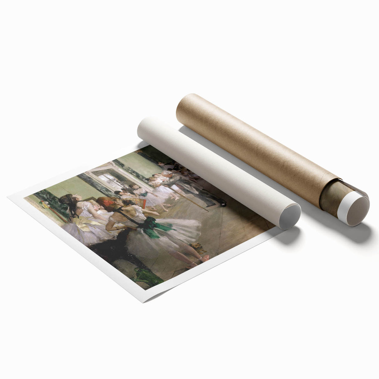 Extra large rolled print of a floral painting in pastel shades, ideal for classy bathroom wall art.