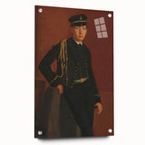 Side view of an Edgar Degas inspired acrylic print featuring muted pastel dancers, suitable for bedroom or dining room decor.