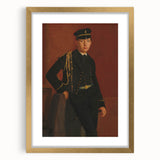 Extra large abstract art print featuring textured strokes in muted earth tones, framed in gold, ideal for living room decor.