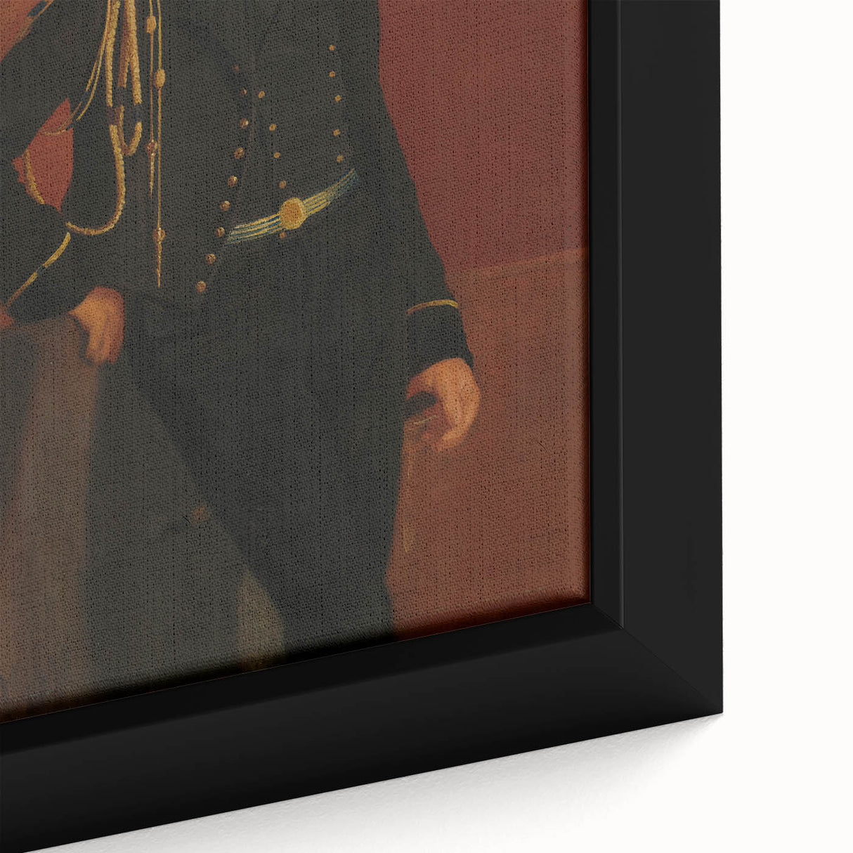 Extra large framed canvas featuring a close-up of Edgar Degas' impressionist artwork with textured brushstrokes in vibrant…