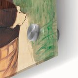 Mid-century modernist art by Édouard Manet, featuring abstract forms in muted colors on large acrylic glass.