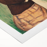 Art deco poster featuring a vibrant scene of 20th-century Parisian life on rolled canvas, ideal for dining room decor.