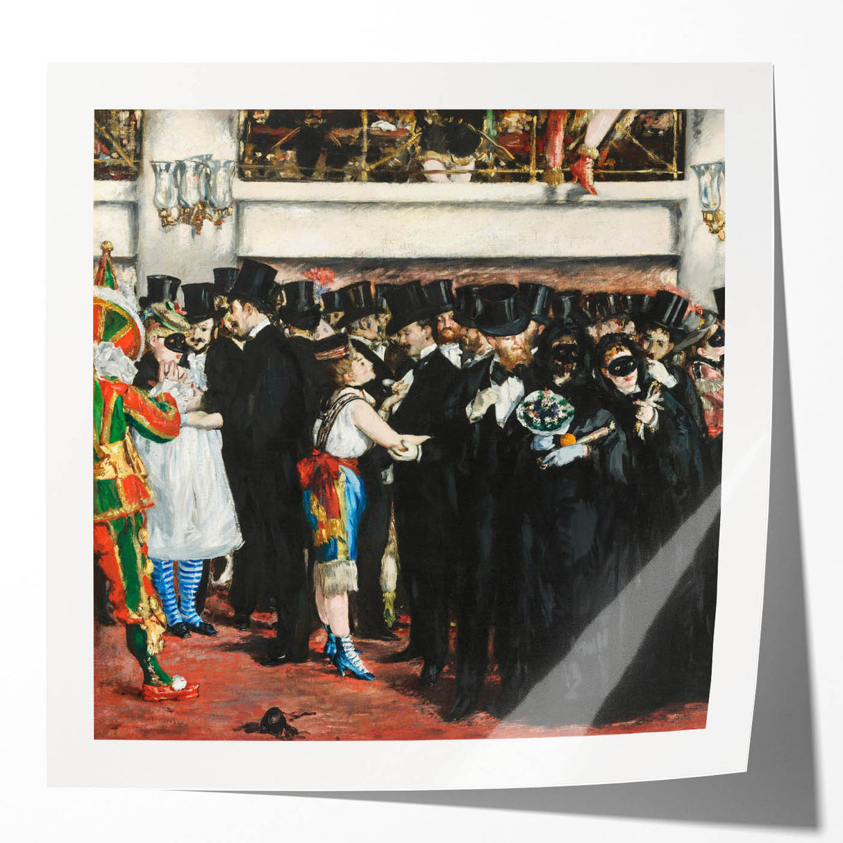 Edouard Manet-inspired floral print in muted pastel tones on glossy photo paper, suitable for dining room or bathroom decor.