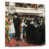 Side view of an Edouard Manet acrylic print featuring a blend of muted colors, ideal for dining room art.