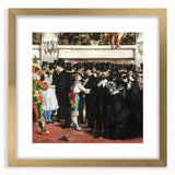 Extra large abstract art print featuring textured brushstrokes in muted earth tones on a framed canvas.