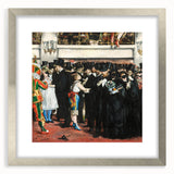 Textured art print featuring abstract brushstrokes in earthy tones, silver-framed with mat, ideal for bedroom art.