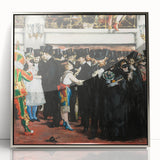 Mid-century modernist art by Edouard Manet featuring a silver-framed acrylic print, ideal for modern art wall decor.