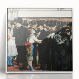 Edouard Manet-inspired modern art wall decor on white acrylic, featuring art deco elements, ideal for nursery wall art.