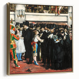 Vintage poster art of a landscape painting on a framed canvas, featuring muted earth tones, ideal for bedroom wall decor.