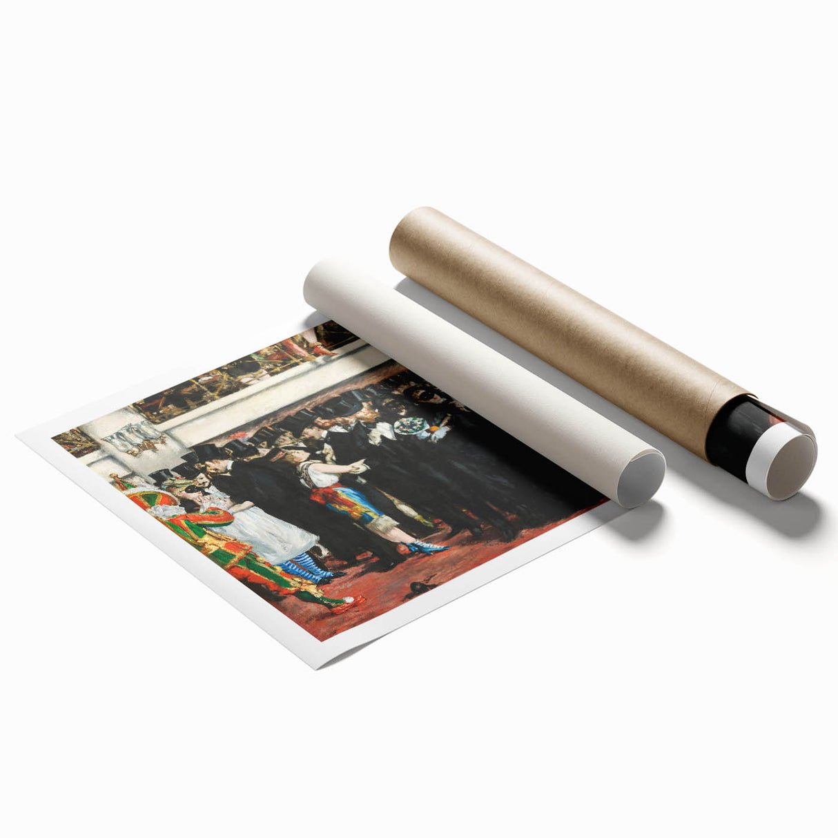 Extra large rolled print of Edouard Manet's floral art in muted tones, ideal for classy bathroom wall art.