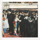 Black and white print of 'The Impressionists and Beyond' on stretched canvas, featuring a minimalist design.