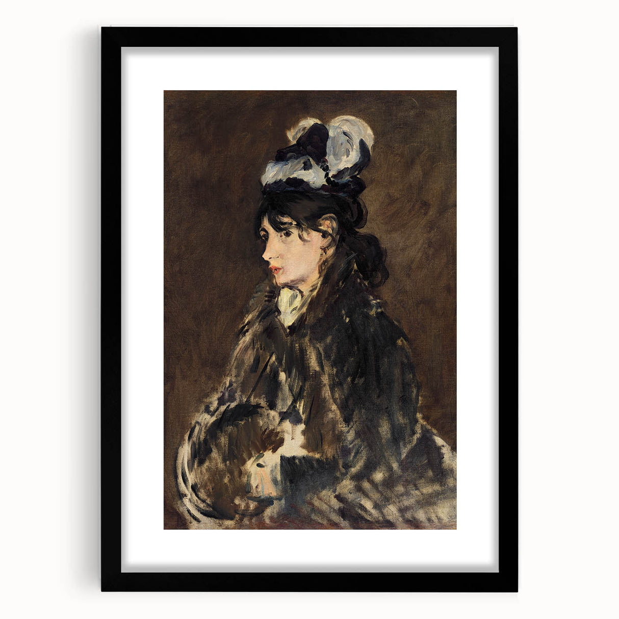 Extra large abstract art print featuring colorful, textured brush strokes, framed in black, ideal for living room decor.