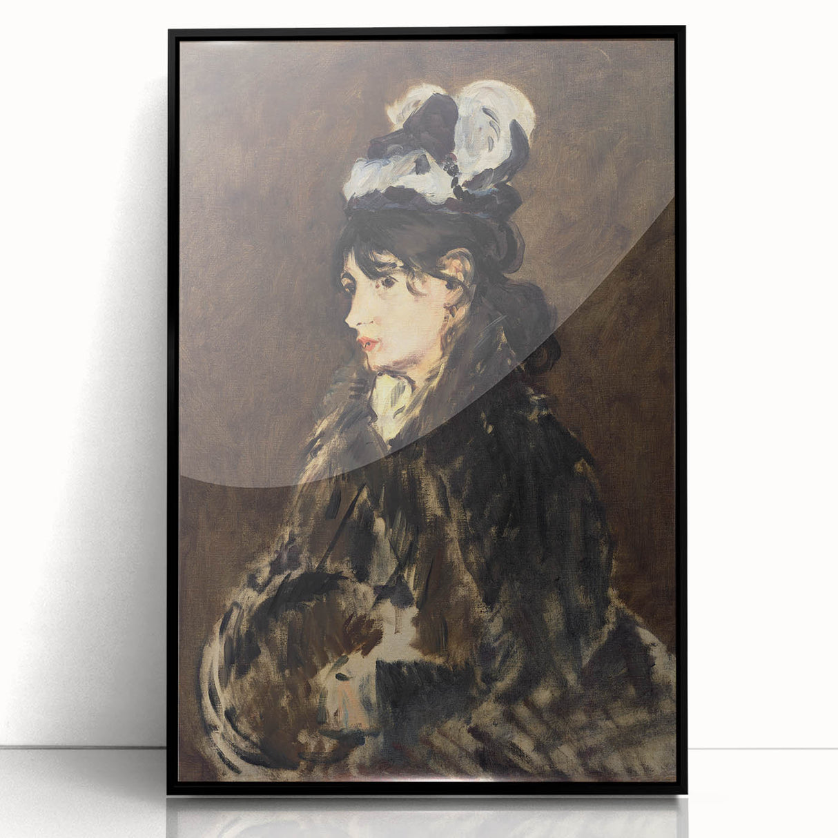 Large abstract wall art featuring black and white swirls on acrylic, framed in black, ideal for modern art wall decor.