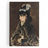 Black and white print of Edouard Manet's artwork on stretched canvas, ideal for kitchen art.