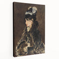 Edouard Manet-inspired oil painting print on stretched canvas, featuring soft pastel hues, ideal for kitchen wall art.