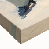 Large art of a black and white landscape painting on stretched canvas, suitable for bedroom wall decor.