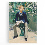 Black and white print of Edouard Manet's artwork on stretched canvas, ideal for kitchen art.