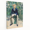 Edouard Manet impressionist painting on stretched canvas featuring soft gray and blue tones, ideal for kitchen wall art.