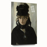 Edouard Manet-inspired large abstract wall art on acrylic glass, featuring muted earth tones.