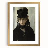 Extra large abstract art print of Edouard Manet's work in gold frame, featuring textured brushstrokes in muted colors.
