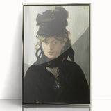 Mid-century modernist art by Édouard Manet featuring muted colors, framed in silver acrylic, ideal for nursery wall art.