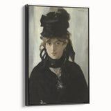 Black and white vintage poster art of a landscape painting on framed canvas, ideal for bedroom decor.