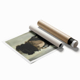 Extra large rolled print of a floral painting in soft pastel shades.