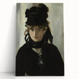 Black and white print of Edouard Manet's artwork on stretched canvas, ideal for kitchen wall art or bedroom ambiance.