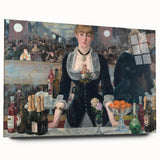 Edouard Manet-inspired large abstract wall art on acrylic glass, featuring a blend of muted and vibrant tones.