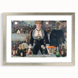 Textured art print of an abstract design in muted earth tones on a silver-framed canvas, suitable for bedroom decor.