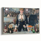 Framed canvas of Edouard Manet's landscape art painting featuring colorful, vintage-style scenery.