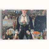 Large black and white canvas print of Edouard Manet's artwork, ideal for kitchen wall art.