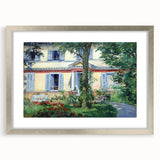 Textured abstract art print featuring muted earth tones on a silver-framed canvas, ideal for bedroom art.