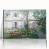 Art deco poster featuring Edouard Manet's design in muted colors, ideal for modern art wall decor or nursery, acrylic framed.