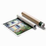 Edouard Manet floral painting on extra large rolled canvas featuring muted tones.