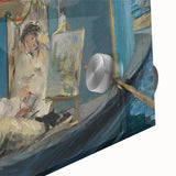 Large abstract wall art by Edouard Manet featuring mid-century modernist style in muted tones.