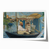 Rolled print of Edouard Manet design featuring vibrant floral motifs.