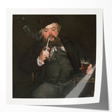 Edouard Manet-inspired floral art on glossy photo print, featuring soft pastel tones.