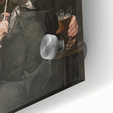 Mid-century modernist abstract art by Edouard Manet in acrylic, featuring dynamic brush strokes in earth tones.