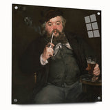 Acrylic glass print of Edouard Manet's artwork featuring muted earth tones, ideal for dining room or bedroom decor.