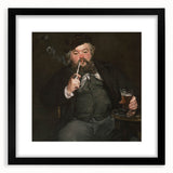 Extra large abstract art print featuring colorful, textured brushstrokes on a black framed canvas.