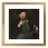 Extra large abstract art print of Edouard Manet's work in gold frame, featuring textured brush strokes.