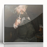 Edouard Manet-themed art deco poster in white acrylic frame, displaying modern art wall decor suitable for nursery.