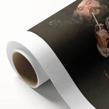 Art Deco style poster of a vibrant Parisian street scene on rolled canvas, ideal for nursery wall art or dining room decor.